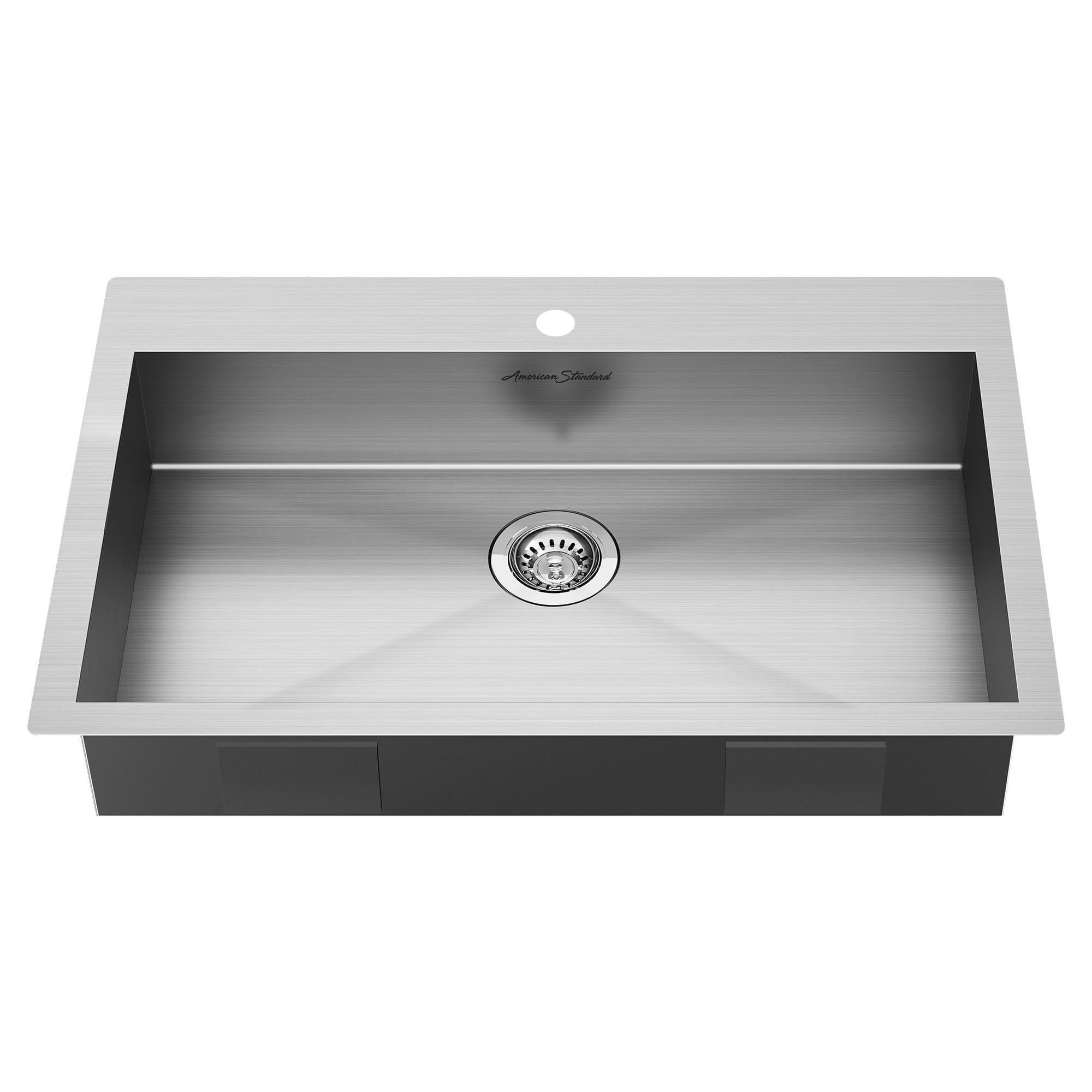 Edgewater® 33 x 22Inch Stainless Steel 1Hole Dual Mount Single Bowl
